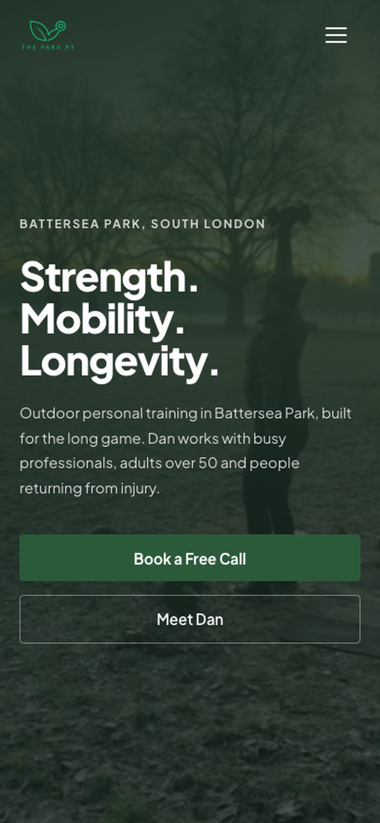 The Park PT on a phone