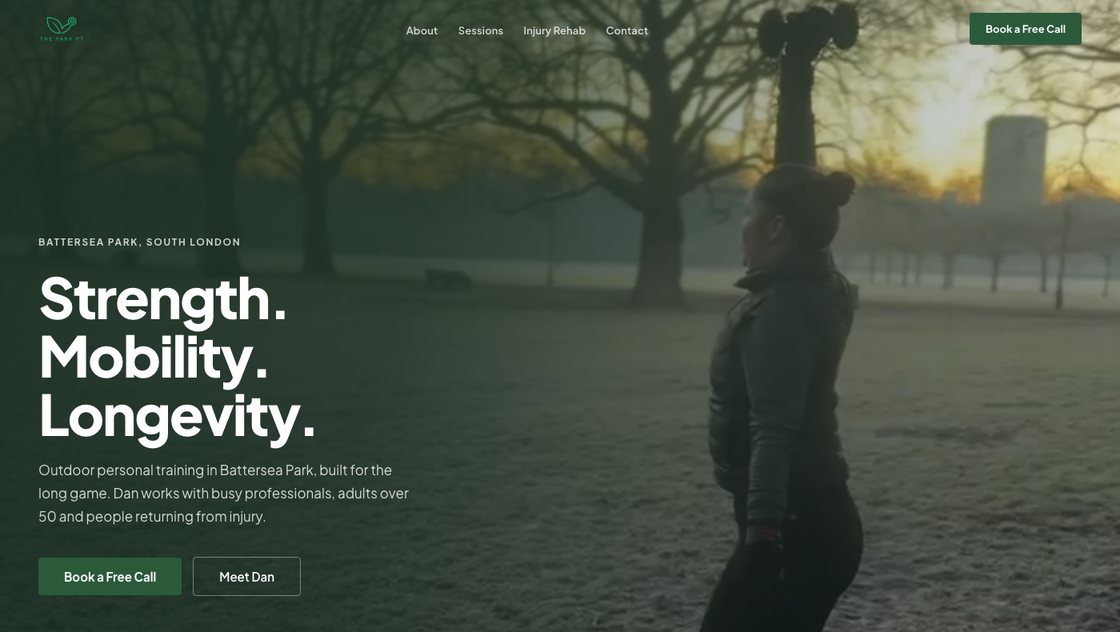 The Park PT homepage